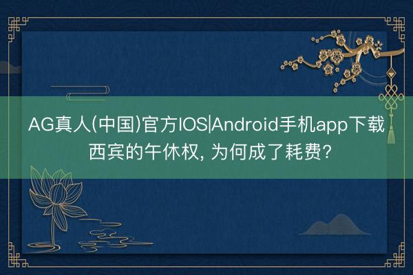 AG真人(中国)官方IOS|Android手机app下载 西宾的午休权， 为何成了耗费?