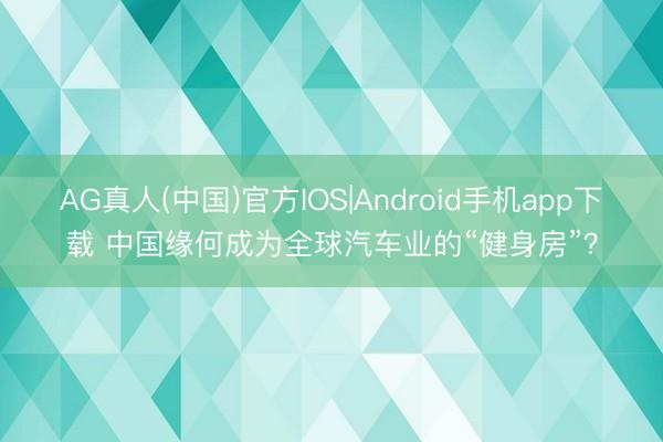 AG真人(中国)官方IOS|Android手机app下载 中国缘何成为全球汽车业的“健身房”?